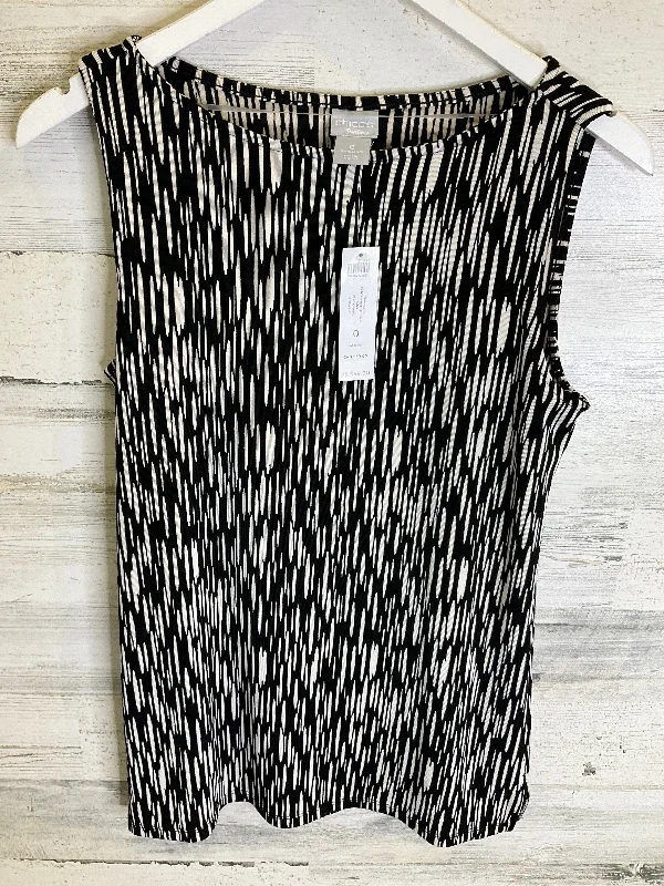 Black & White Top Sleeveless Chicos, Size S