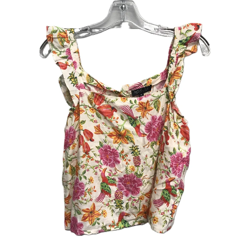 Floral Print Top Sleeveless By Rachel Zoe, Size: M