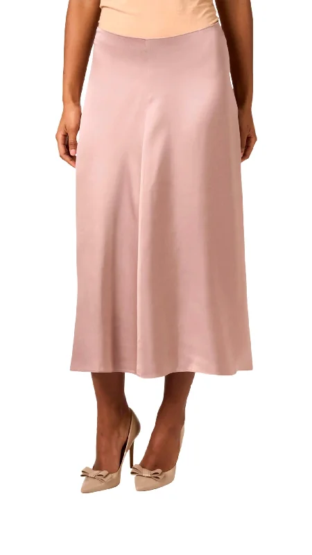 Lotus Pink Satin Skirt