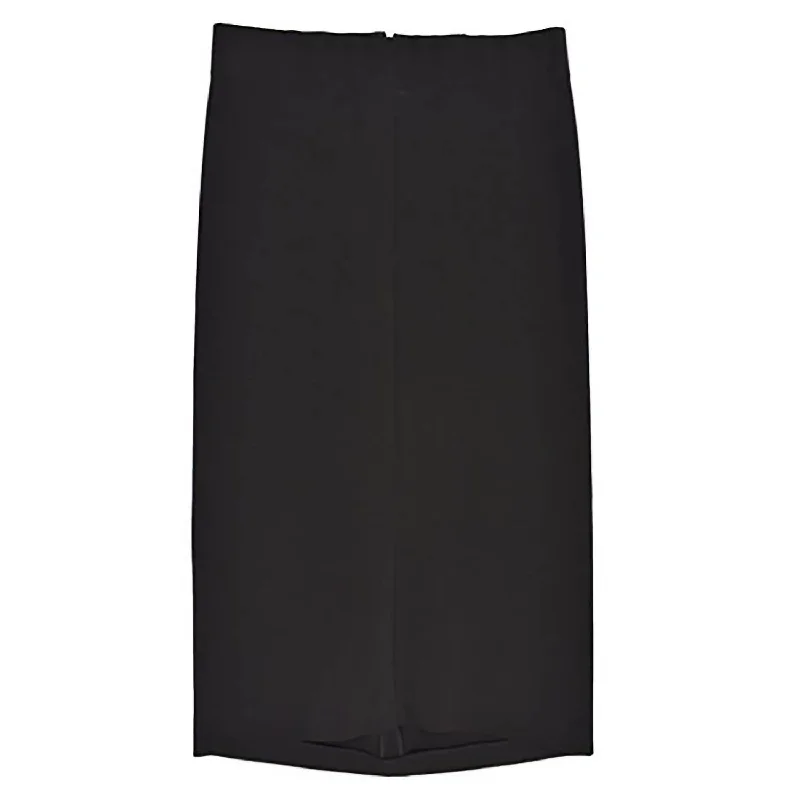 Women's Stretch Pencil Skirt In Black