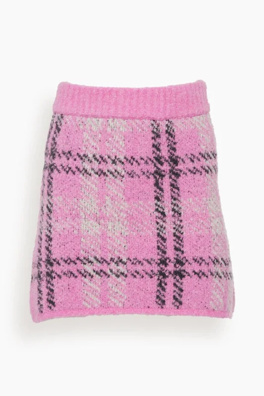 Women's Susan Boucle Mini Skirt In Pink Check