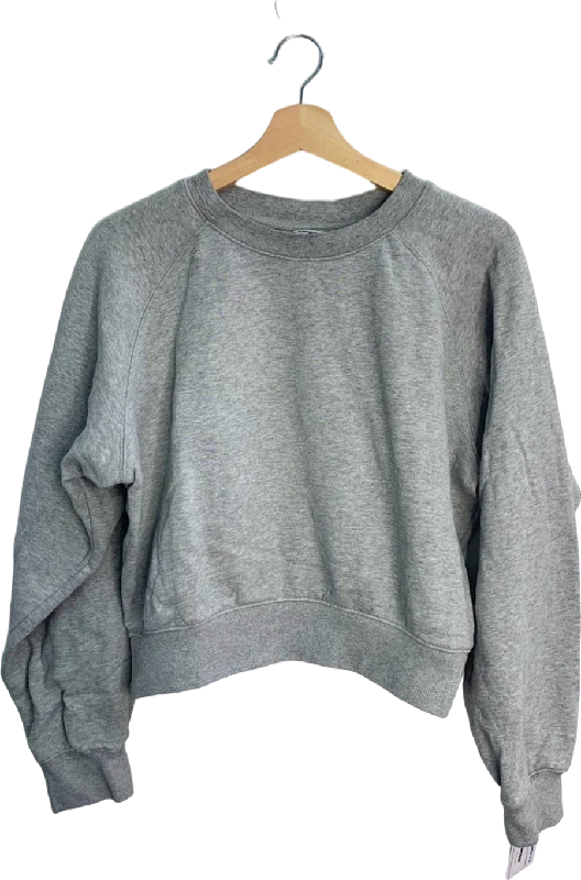 Björn Borg Grey STHLM Crop Crew Sweatshirt S