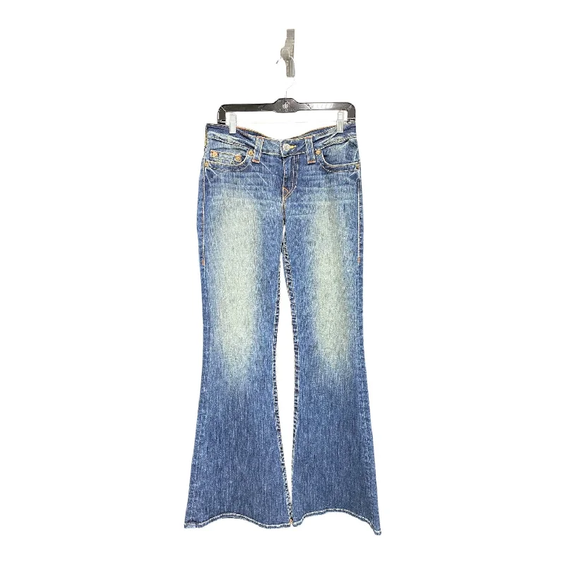 Jeans Flared By True Religion In Blue Denim, Size: 12