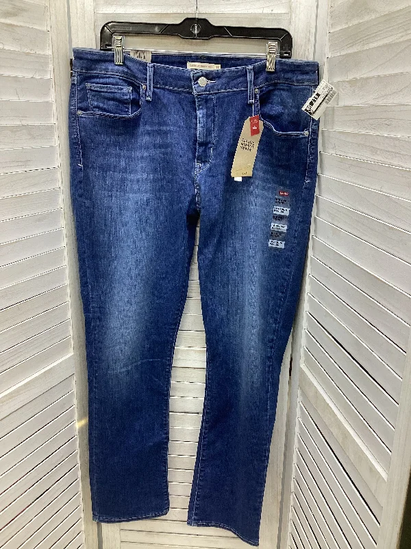 Jeans Skinny By Levis In Blue Denim, Size: 18