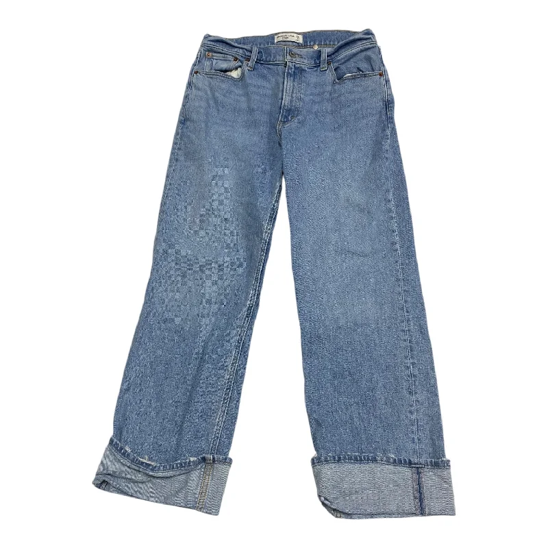 Jeans Straight By Abercrombie And Fitch In Blue Denim, Size: 6