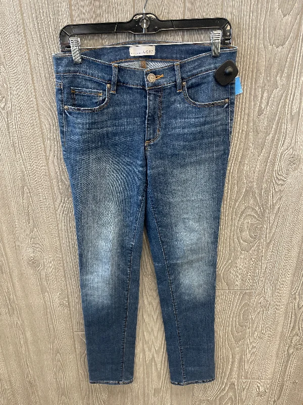 Jeans Straight By Loft In Blue Denim, Size: 6