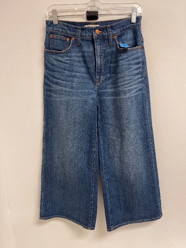 Jeans Wide Leg By Madewell In Blue Denim, Size: 4