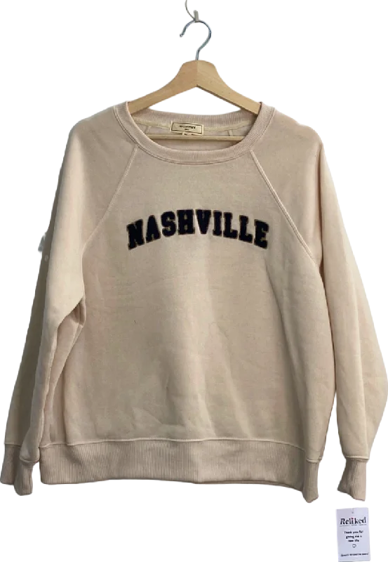 No Comment Beige Nashville Sweatshirt UK Medium