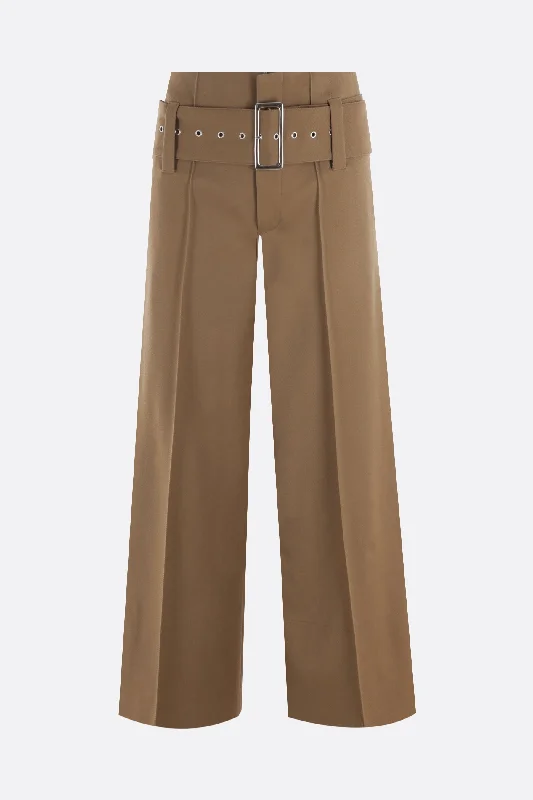 wide-leg cotton pants