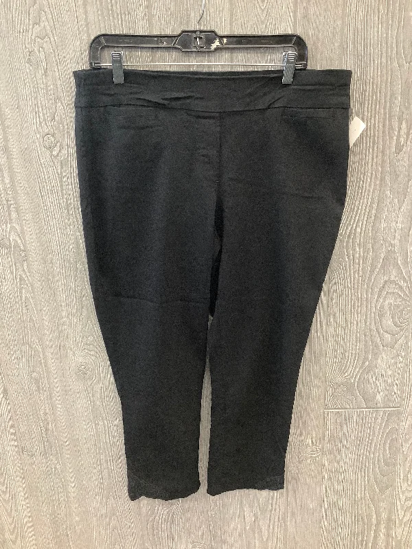 Capris By Croft And Barrow In Black, Size: 14