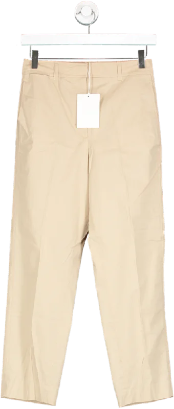 cos Beige Straight Leg Trousers UK 6