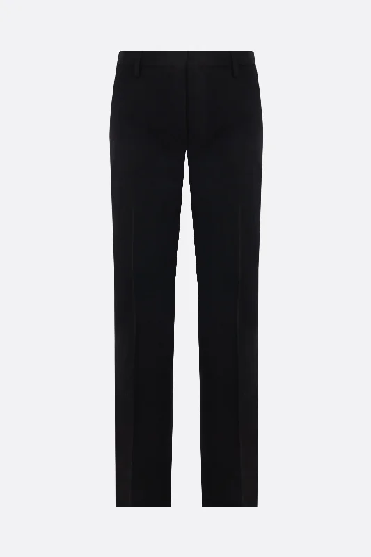 Parchia gabardine straight-leg pants