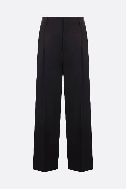 drill wide-leg oversized pants