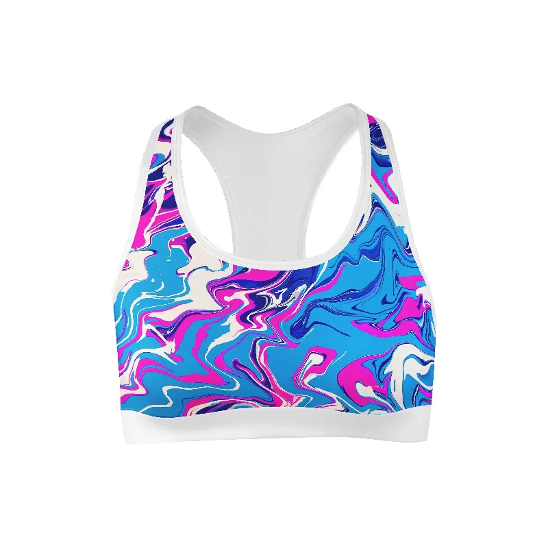 Blue Submarine Sports Bra