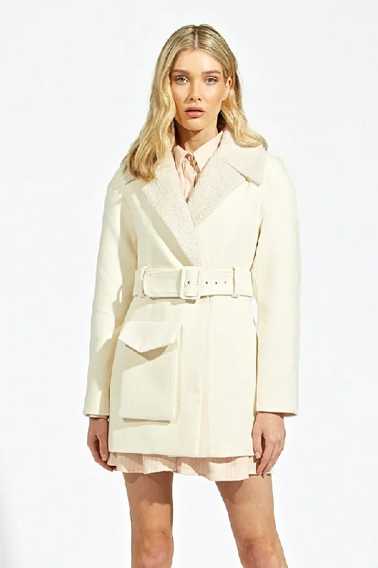 ALICE McCALL Womens Girls On Film Coat Cream