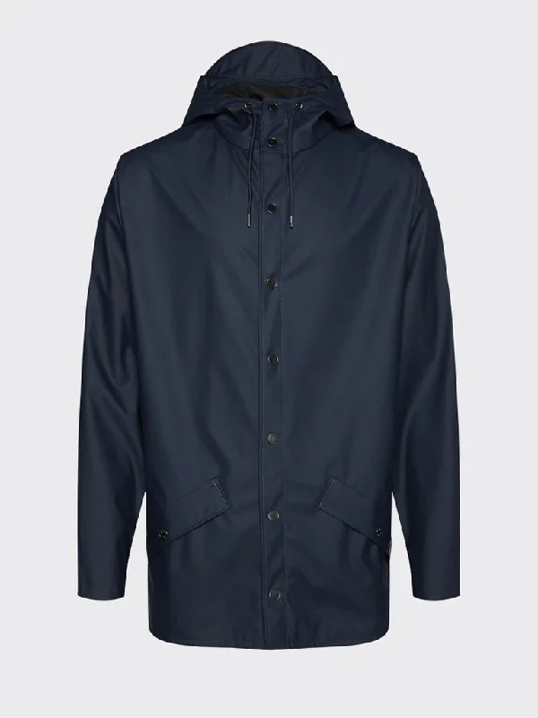 Rains Short Jacket in Navy