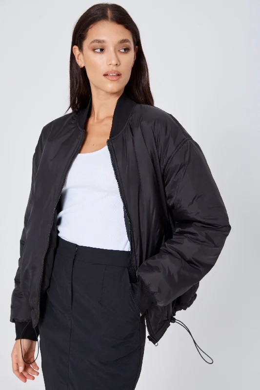 ROZALIA x ATOIR Womens The Bomber Jacket Black