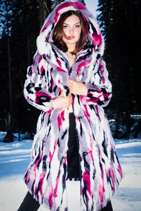 Women's Desert Warrior Coat in "Electric Zebra"