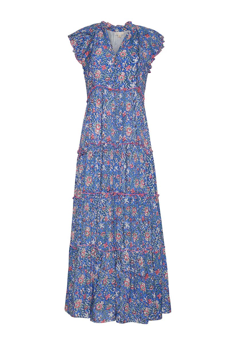 Aimee Maxi in Indigo Floral