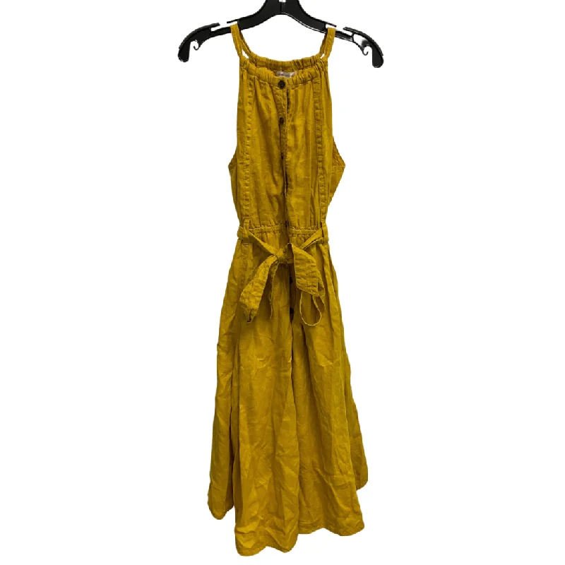 Dress Casual Maxi By Banana Republic In Yellow, Size: M