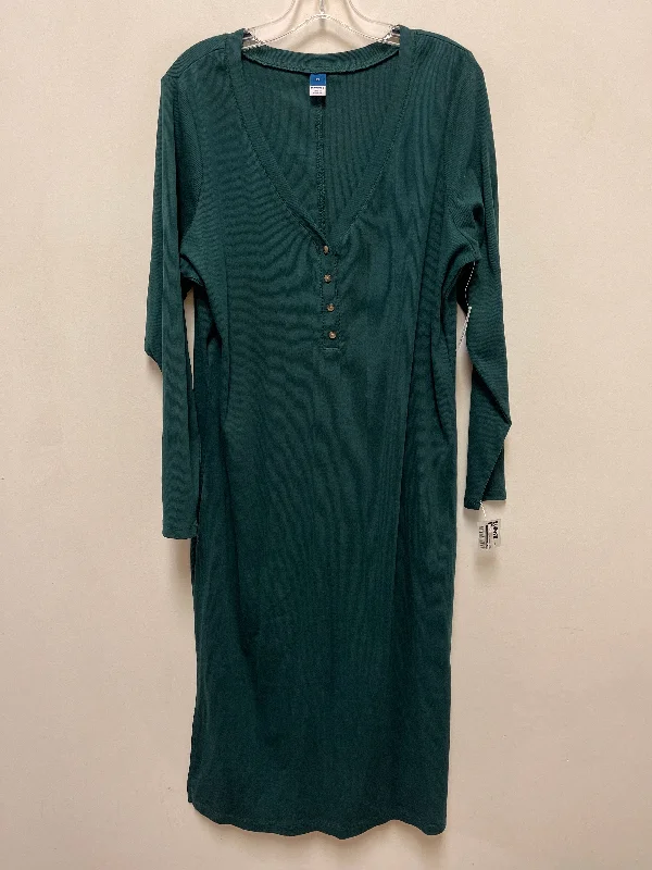 Dress Casual Maxi By Old Navy In Green, Size: 2x