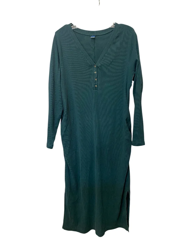 Dress Casual Maxi By Old Navy In Green, Size: Xl