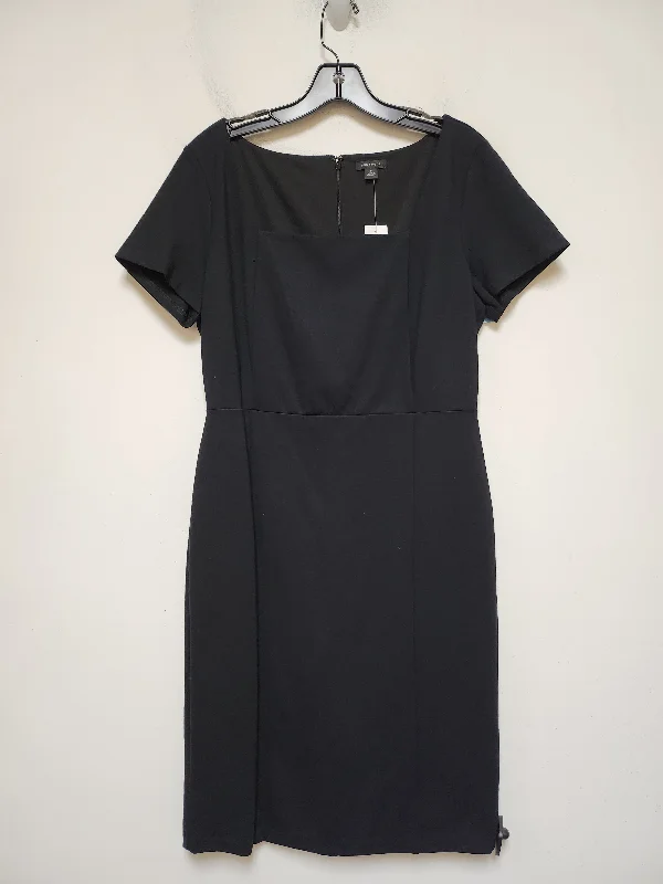 Dress Casual Midi By Ann Taylor In Black, Size: M