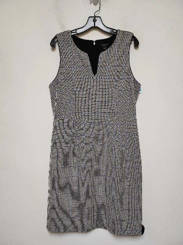 Dress Casual Midi By Ann Taylor In Black & White, Size: M