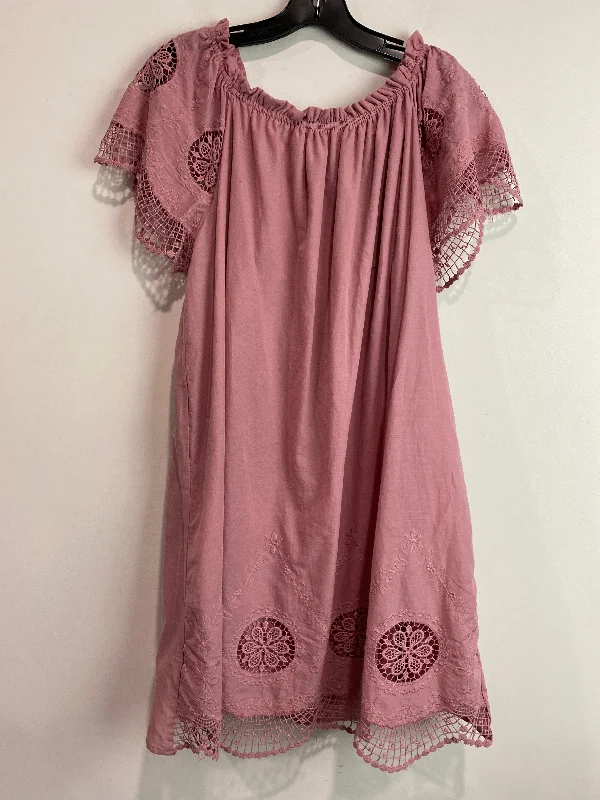 Dress Casual Midi By Cmf In Pink, Size: 2x