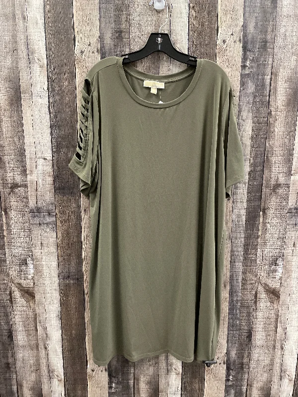 Dress Casual Midi By Michael By Michael Kors In Green, Size: 3x