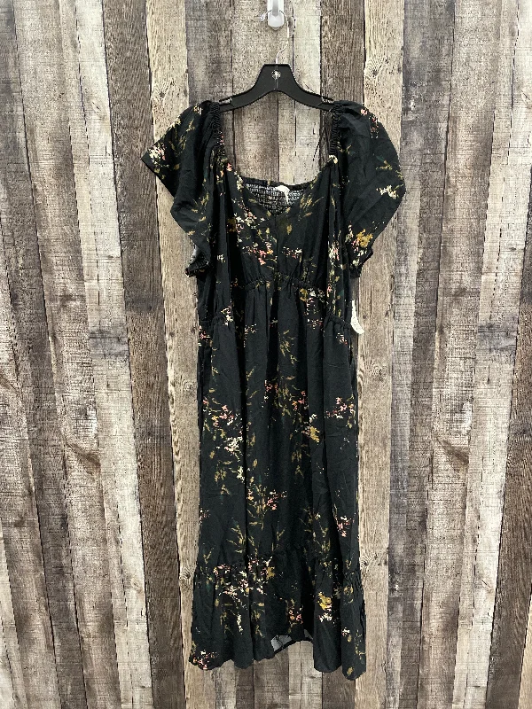 Dress Casual Midi By Terra & Sky In Floral Print, Size: 1x