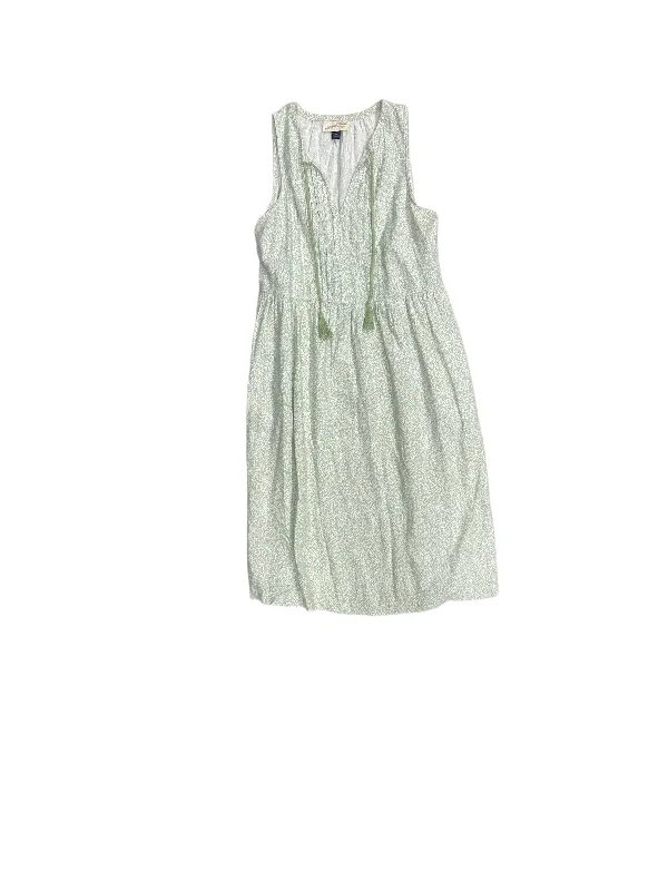 Dress Casual Midi By Universal Thread In Green & White, Size: Xs