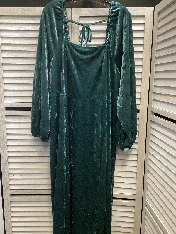 Dress Party Midi By Ava & Viv In Green, Size: 2x