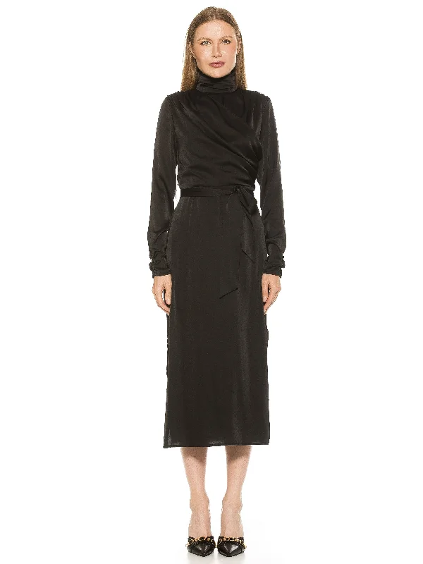 Mockneck Midi Dress