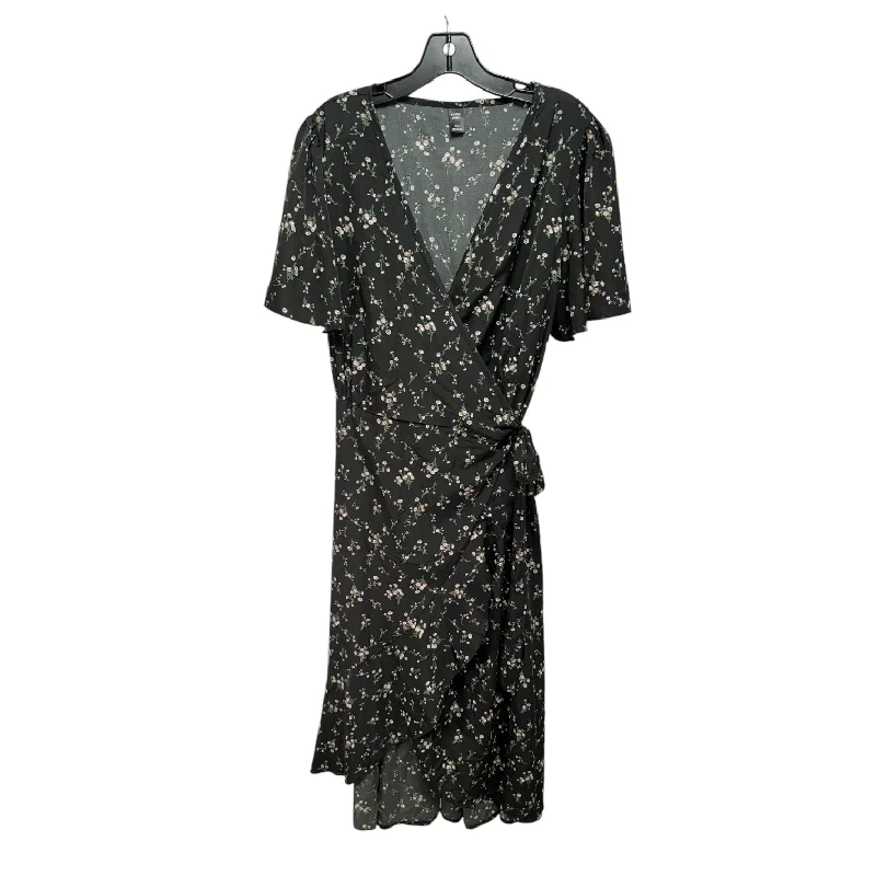 Wrap Dress Casual Maxi By Shein In Floral Print, Size: 3x