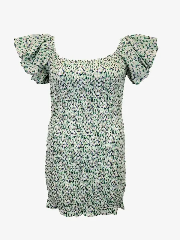 Petal + Pup Mint Shirred Bodycon Garden Party Dress Size 14